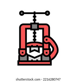 pipe vice color icon vector. pipe vice sign. isolated symbol illustration