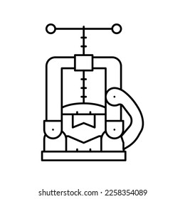 pipe vice line icon vector. pipe vice sign. isolated contour symbol black illustration