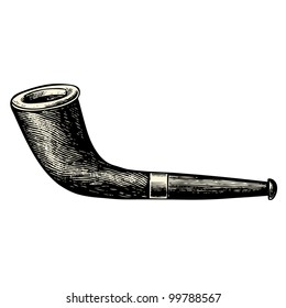 Pipe - vintage engraved illustration - Catalog of a French department store - Paris 1909