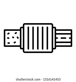 Pipe water filter icon. Outline pipe water filter vector icon for web design isolated on white background