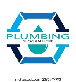 pipe water logo design template suitable for pipe water repair logo