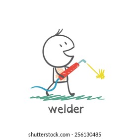 pipe welder brews illustration