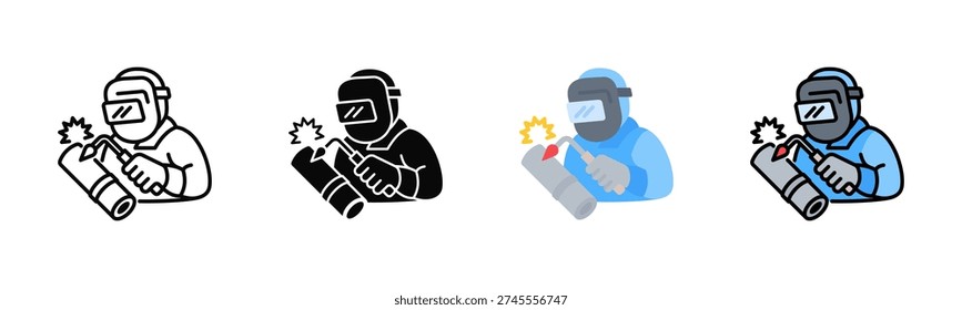 Pipe Welding Icon Pack In Multiple Styles