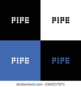 Pipe Word Mark Logo For Piping Company Or Business 