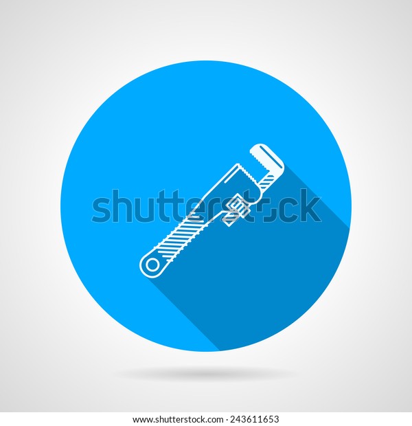 Pipe Wrench Flat Vector Icon Blue Stock Vector Royalty Free