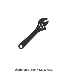 Pipe wrench icon flat. Illustration isolated vector sign symbol