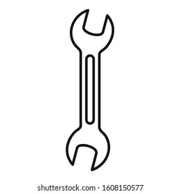 Pipe wrench icon. Outline pipe wrench vector icon for web design isolated on white background