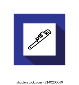Pipe wrench icon, Tools icon vector illustration.