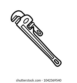 Pipe Wrench Vector Stock Illustration - Download Image Now