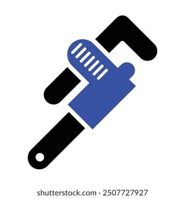 Pipe Wrench Icon, Vector Graphics