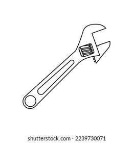 pipe wrench icon vector illustration symbol design