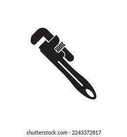 pipe wrench icon vector illustration symbol design