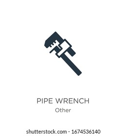 Vector de icono de llave de tubo. Icono moderno de llave de tubo plano de otra colección aislado en fondo blanco. La ilustración vectorial se puede utilizar para diseño gráfico web y móvil, logotipo, eps10