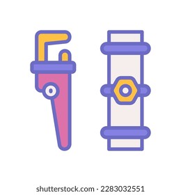 pipe wrench icon for your website design, logo, app, UI.