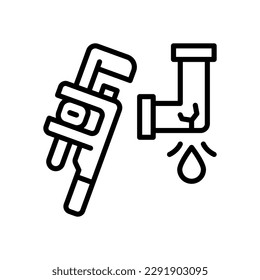icono de llave de tubo para tu sitio web, móvil, presentación y diseño de logotipo.