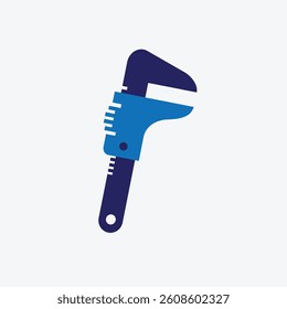 Pipe Wrench Logo Design - Plumbing Wrench and Tool Icon Design