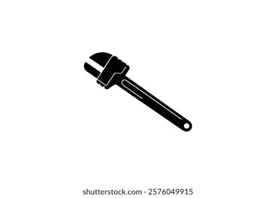 pipe wrench vector. flat design vector illustration of mechanical tools