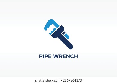 PIPE WRENCH vector, icon or logo sign isolated symbol illustration