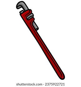 Pipe Wrench Vector Illustration Icon
