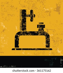 Pipe,Industry design on yellow background,grunge vector