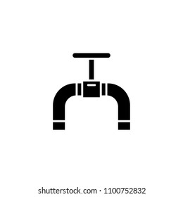 Pipeline black icon concept. Pipeline flat  vector symbol, sign, illustration.