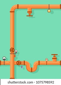 pipeline construction background with place for text