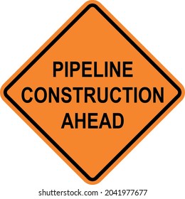 Señal de precaución de construcción de tubería. Fondo de diamantes. Signos de advertencia y símbolos.