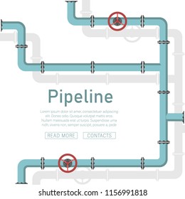 Pipeline Design Background Pattern Pipe Valve Stock Vector (Royalty ...