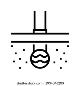 pipeline of drainage line icon vector. pipeline of drainage sign. isolated contour symbol black illustration