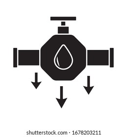 pipeline with drop oil flat style vector illustration design