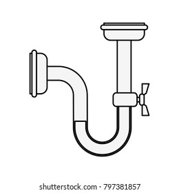 Pipeline with faucet