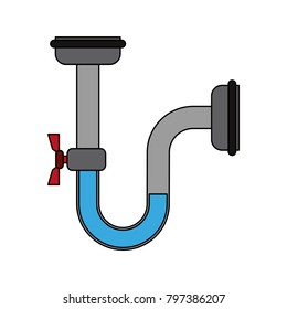 Pipeline with faucet