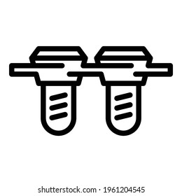 Pipeline filter system icon. Outline Pipeline filter system vector icon for web design isolated on white background
