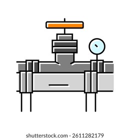 pipeline gas service color icon vector. pipeline gas service sign. isolated symbol illustration