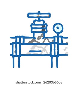 pipeline gas service doodle icon sketch vector. pipeline gas service sign. isolated symbol illustration