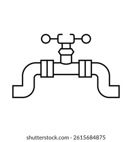 pipeline gas service line icon vector. pipeline gas service sign. isolated contour symbol black illustration