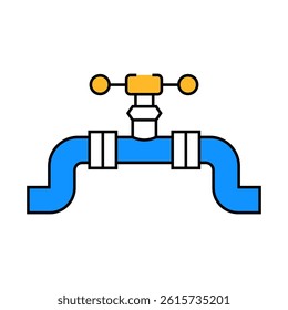 pipeline gas service line icon vector. pipeline gas service sign. isolated symbol illustration
