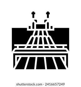 pipeline geothermal energy glyph icon vector. pipeline geothermal energy sign. isolated symbol illustration