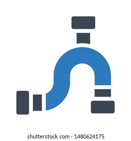 pipeline glyph colour vector icon
