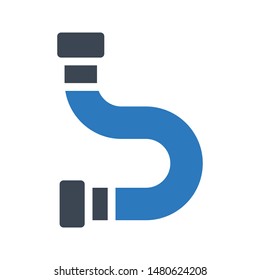 pipeline glyph colour vector icon
