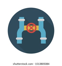 pipeline glyph flat vector icon