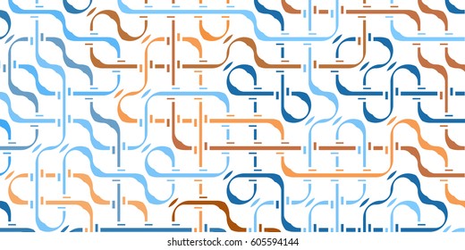 Pipeline grid. Abstract geometric design of tubes. industrial background. Architectural metal structure. geometric pattern. Modern texture pattern .
