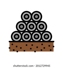 pipeline heap color icon vector. pipeline heap sign. isolated symbol illustration