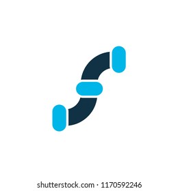 Pipeline icon colored symbol. Premium quality isolated plumbing element in trendy style.