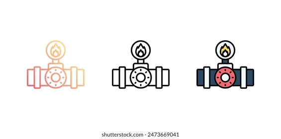 Pipeline icon design with white background stock illustration