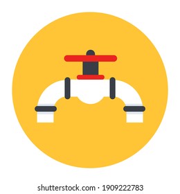 
Pipeline Icon In Flat Editable Design 