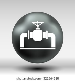 pipeline icon vector button logo symbol concept.