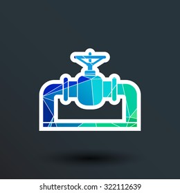 pipeline icon vector button logo symbol concept.