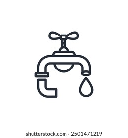 icono de tubería. Vector. Trazo editable. signo de estilo lineal para uso Diseño web, logotipo. Ilustración de símbolo.