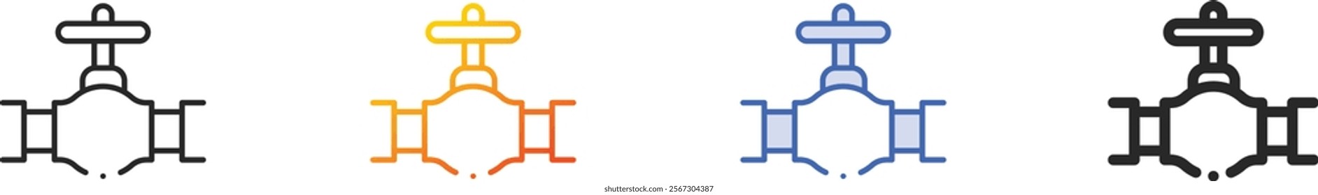 pipeline icon.Thin Linear, Gradient, Blue Stroke and bold Style Design Isolated On White Background